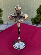 Krzyż metalowy pasyjka krucyfiks 22 cm