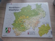 Puzzle z mapą Nadrenii Północnej-Westfalii