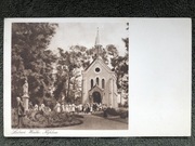 Przedwojenna pocztówka Lubień Wielki kaplica 