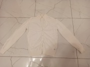Biały sweter na guziki rozm L