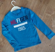 Tommy Hilfiger__Bawełniana bluzeczka dł.rękawek logo__S  na 6/7 lat