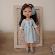 Zestaw sukienka, opaska i buciki dla lalki Paola Reina