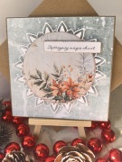 KARTKA ŚWIĄTECZNA handmade w kopercie - personalizowana, ręcznie robiona