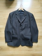 Garnitur męski w prążki czarno-brązowy komplet Guittard Linea Uomo