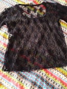 Czarna bluzka z koronki Versace Jeans M L 40 