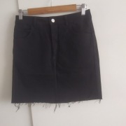 H&M czarna spódnica jeansowa strzępiona 38 M