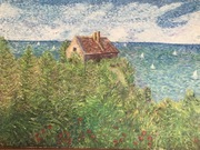 Domek na wzgórzu .Obraz