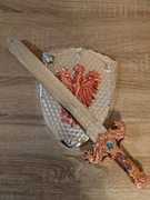 Miecz i tarcza rycerza przebranie przedstawienie