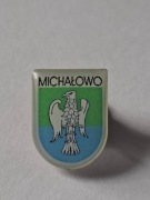 Herb miasta i gmina Michałowo przypinka pin odznaka wpinka