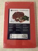 DESKA DO MIĘS HENDI 450x300x12,7(H) deska CUTTING BOARD HACCP CZERWONA