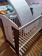 Łóżeczko drewniane Klupś Meble Dziecięce Safari Żyrafka 60 x 120 cm brązowy