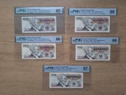 Zestaw banknotów dwumilionowych (wszystkie warianty) w gradingu PMG