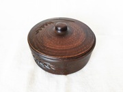 pojemnik naczynie 0,5lna smalec miód masło itp. z czerwonej gliny wypalane 