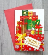 Kartka grająca bożonarodzeniowe z muzyką z kopertą "MERRY Christmas".