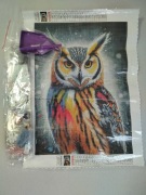 Haft diamentowy 30x40 sowa