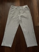 Pull & Bear szare spodnie Dresowe melanż baggy luźne szerokie balloon XL