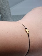 Krzyżyk Minimalistyczna bransoletka sznurkowa krzyż