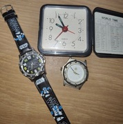 Zegarki firmy hi oraz zegarek bankowy + star wars chyba podróbka