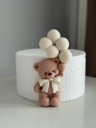 Miś z balonikami 2D figurka na tort