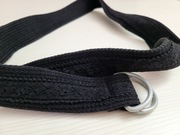Dzianinowy pasek do swetrów i kardiganów czarny  one size 