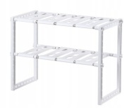Dwustopniowa Regulowana Pólka Do Szafki Kuchennej Organizer Stojak Regał