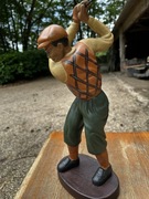 Duża figurka vintage Golfista ręcznie malowana