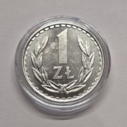 1 zł złoty 1983 w kapslu Real foto Stan 1/-1