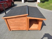 Buda z przedsionkiem tarasem dla psa mała M ocieplana MASYWNA SOLIDNA