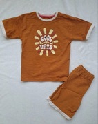 Piżama na lato next 104 krótkie spodenki tshirt koszulka krótki rękaw