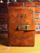 Brązowy Retro Notes z Szyfrowanym Zamkiem | A5 | Vintage gift