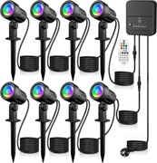 MEIKEE Sieciowe Oświetlenie ogrodowe RGB 8 szt reflektorfów z pilotem