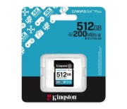 Kingston 512GB SDXC Canvas Go! Plus Gen4 200MB/s C10 UHS-I U3 V30