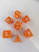 Zestaw 7 kości RPG Pomarańczowe