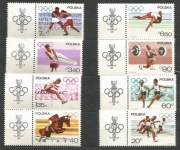 Polska 1967 fi 1613-1620 przywieszka z lewej Apel Olimpijski**czyste