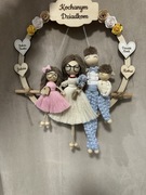 Makramowa rodzinka , prezent , rocznica , dzień mamy , dzień babci