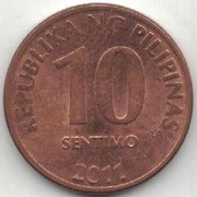 Filipiny 10 sentimo centymów 2011 -  17 mm - nr 3