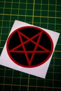 Pentagram Satan Pagan wlepy naklejki okrągłe
