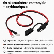 Przewód ładowania SAE 12V do akumulatora motocykla – szybkozłącze