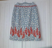 White Stuff lniana spódnica midi z kieszeniami M