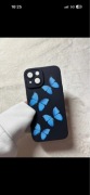 Etui na iPhone 14 z motywem niebieskich motyli