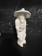 Unikat porcelanowa vintage figurka Chińskiego Mędrca z dzbanem