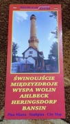 mapa 1:100 000 plan miasta Świnoujście Międzyzdroje wyspa Wolin ok. 2000 r.
