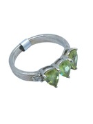 Pierścionek z sephenami i cyrkonem , srebro 925, certyfikat RocksTV