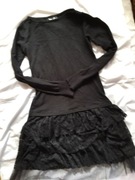 Sukienka dzianinowa z koronką i tiulem, 152/158