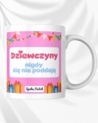 Kubek z nadrukiem, prezent dla Dziewczynki z różowym uszkiem i 