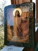 Unikatowy Obraz Religijny 3D na Drewnie – Rękodzieło, Żywica Epox. ,Prezent