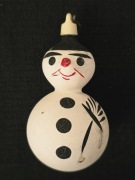 Bombka bałwanek bombki choinkowe PRL szklane kształtki  vintage 