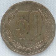 Chile 50 pesos 2008, KM#219.2