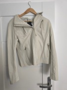 skórzana kurtka kremowa 100% real leather 