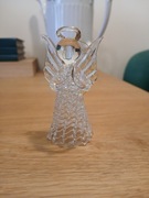 Szklany aniołek ozdoba choinkowa